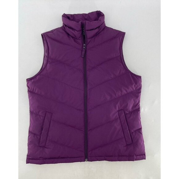 Lands’ End Women’s Purple 80% Down 20% Feathers Filled Puffer Zip Vest‎ Sz M - Picture 3 of 10